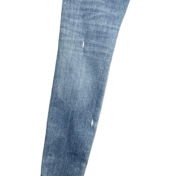 Agolde Women Sophie High Rise Distressed Skinny Jeans Size 25 Blue Stretch Denim - Picture 13 of 16